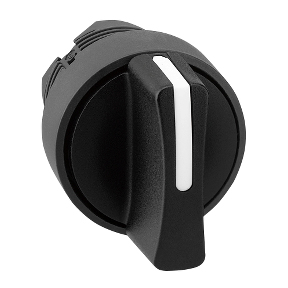 Schneider Electric XB5 22mm Operator - Selector Switch; Round; 3-Position; Maintained; Black w/ White Insert